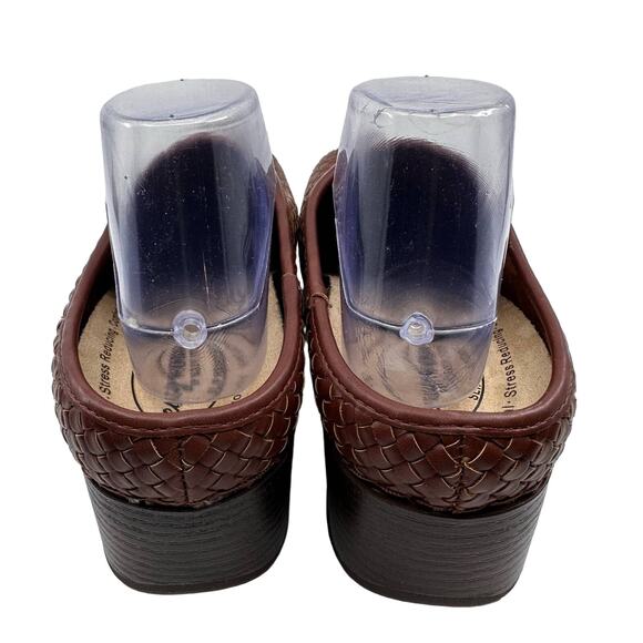 Easy Works by Easy Street Soleia Womens Slip On 10M Brown Braided Woven Clogs - Picture 9 of 11